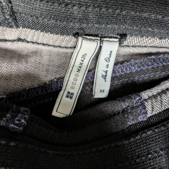 BCBGMAXAZRIA denim punk stretch jeggings / leggings black & grey size xs - Picture 5 of 7